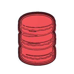 High Tea Macaron Stack Cookie Cutter