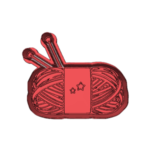 Knitting Yarn & Needle Cookie Cutter