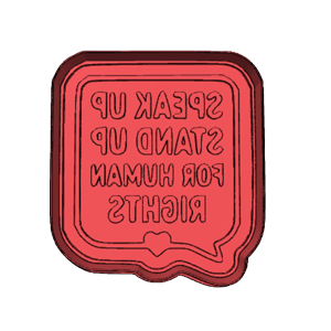 Human Rights Day “Speak Up, Stand Up for Human Rights” Cookie Cutter