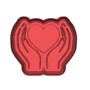 Infertility Awareness Hands Holding Heart Cookie Cutter
