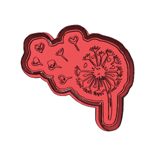 Infertility Awareness Floral Ribbon Cookie Cutter