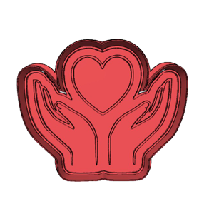 Infertility Awareness Hands Holding Heart Cookie Cutter