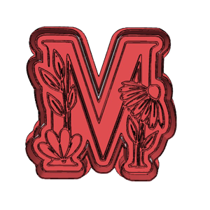 Mother’s Day Letter M & Flowers Cookie Cutter