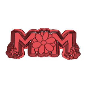 Mother’s Day “Mom” Floral Cookie Cutter