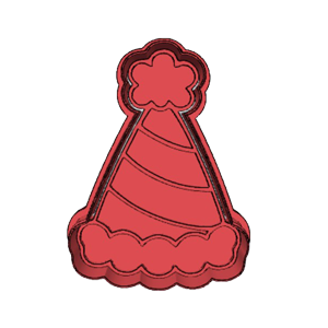 New Year Party Hat Cookie Cutter
