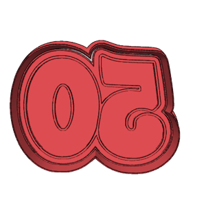 Birthday Number 50 Cookie Cutter