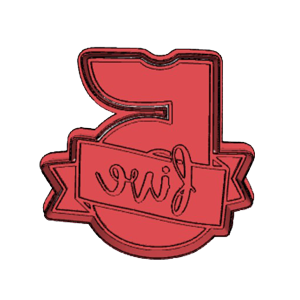 Birthday Number 5 “Five” Cookie Cutter
