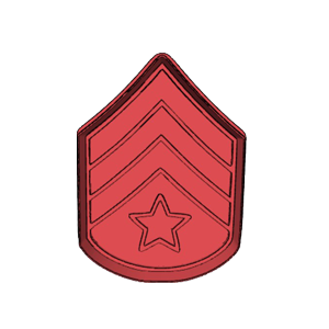 Military Rank Insignia Cookie Cutter