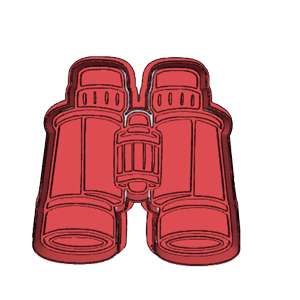 Military Binoculars Cookie Cutter