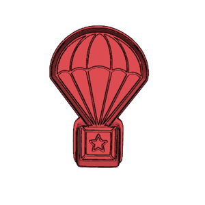 Military Parachute Cookie Cutter