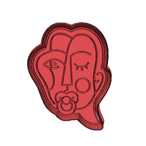 Picasso Baby Pacifier & Baby Face Cookie Cutter