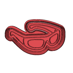 Retro Sunglasses Cookie Cutter