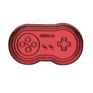 Retro Game Controller Cookie Cutter