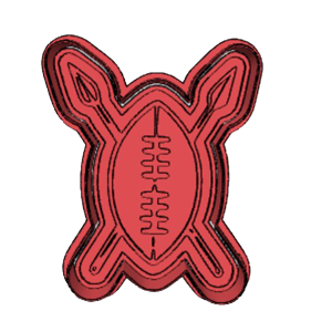 South African Rugby Ball Cookie Cutter