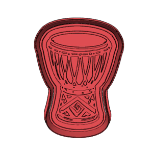 African Drum Cookie Cutter