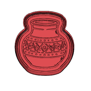 Traditional African Pot Cookie Cutter