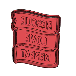 Rescue Love Repeat Cookie Cutter