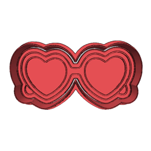 Heart Sunglasses Cookie Cutter