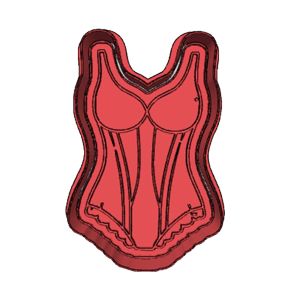 Sparkly Corset Cookie Cutter