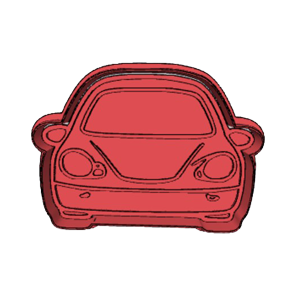 Front View Sports Car Cookie Cutter
