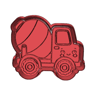 Cement Mixer Truck Cookie Cutter