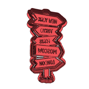 Travel Destination Sign Cookie Cutter