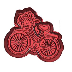 Vacation Bicycle Cookie Cutter