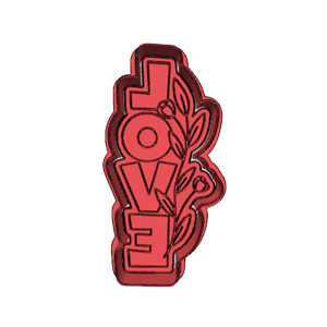 Love & Flowers Cookie Cutter