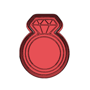 Diamond Engagement Ring Cookie Cutter