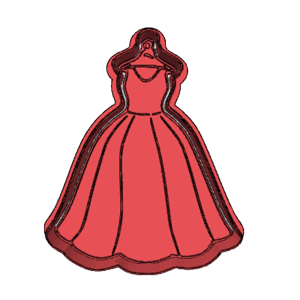 Classic Wedding Dress Cookie Cutter
