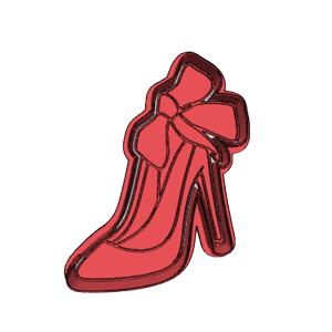 Floral Wedding High Heel Cookie Cutter