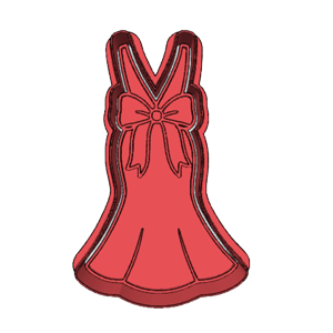 Bow Wedding Dress Cookie Cutter