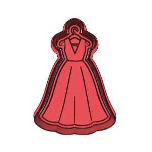 Strapless Bridal Gown Cookie Cutter