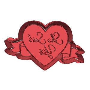 Wedding Love Heart Cookie Cutter
