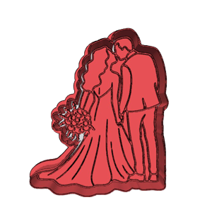 Bride & Groom Wedding Cookie Cutter