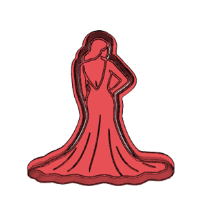 Elegant Bride Cookie Cutter