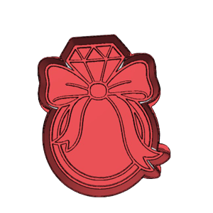 Wedding Ring & Bow Cookie Cutter