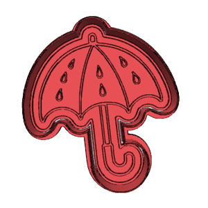 Rainy Day Umbrella Cookie Cutter
