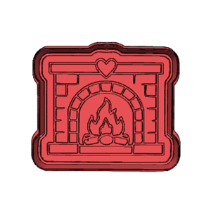 Fireplace & Fire Cookie Cutter