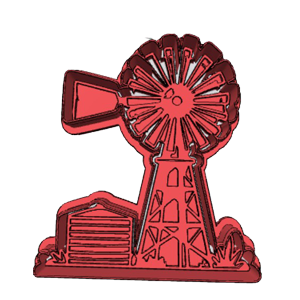 Windmill & Hay Bale Cookie Cutter