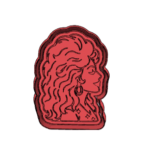Dolly Side Silhouette Cookie Cutter