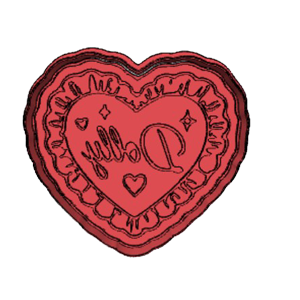 Dolly Heart Cookie Cutter