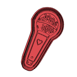 Microphone with Heart Cookie Cutter