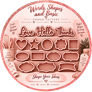 Words Shapes and Basic Cookie Cutters