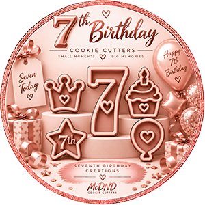 7th Birthday Cookie Cutters