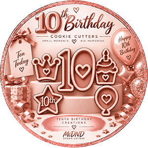 10th Birthday Cookie Cutters