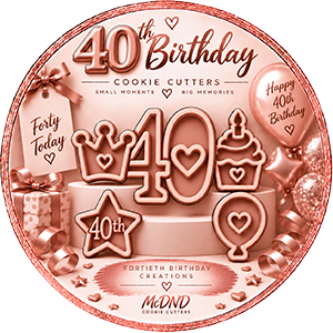 40th Birthday Cookie Cutters