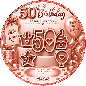 50th Birthday Cookie Cutters