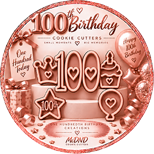 100th Birthday Cookie Cutters