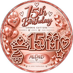 15th Birthday Cookie Cutters